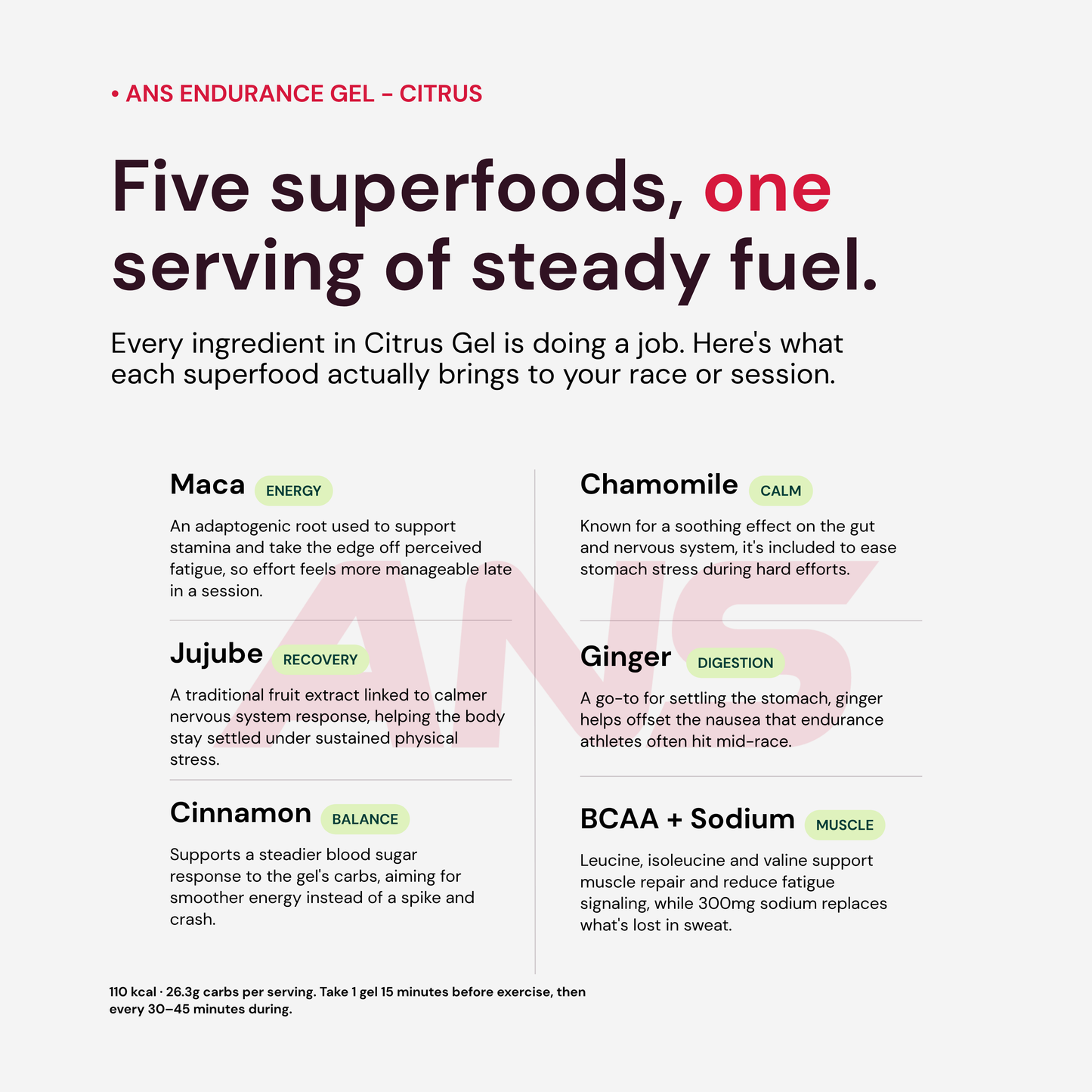 ANS Citrus Superfood Energy Gel